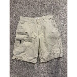 Columbia Cargo Shorts Mens 30 Tan Cotton Utility Outdoor Hiking 10 Inseam Hiking
